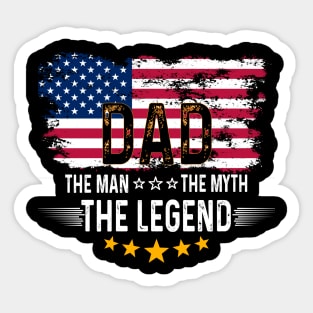 Dad The Man The Myth The Legend Funny Dad Legend Saying Sticker